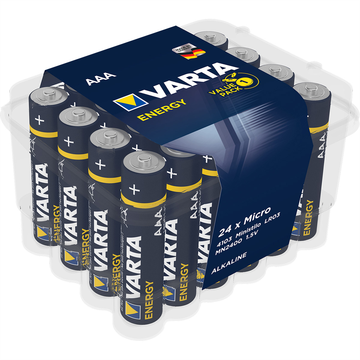 VARTA Batterie Micro AAA Energy Alkaline Value Pack (24er Pack)