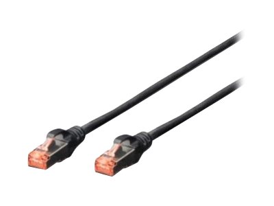 DIGITUS CAT 6 S-FTP Patchkabel Cu LSZH AWG 27/7 Laenge 0,25 m Farbe Schwarz