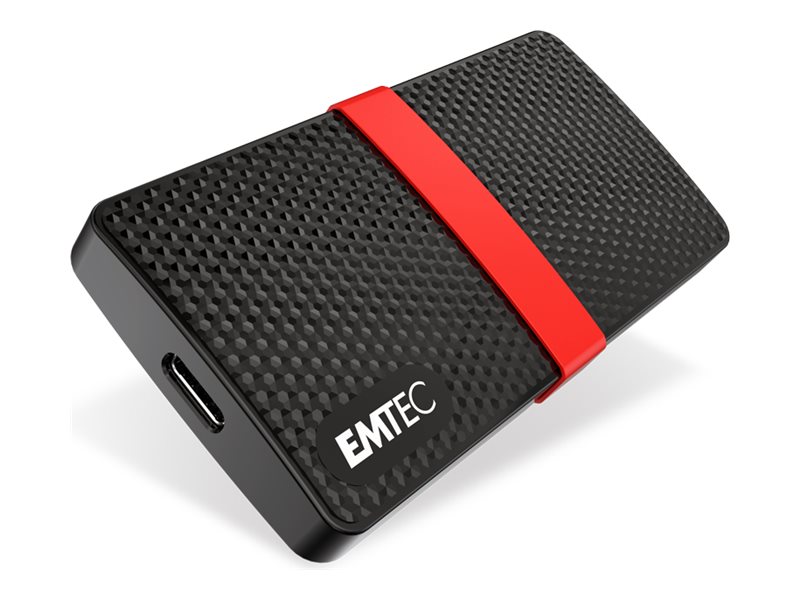 EMTEC Power Plus X200 1 TB externe SSD-Festplatte schwarz, rot