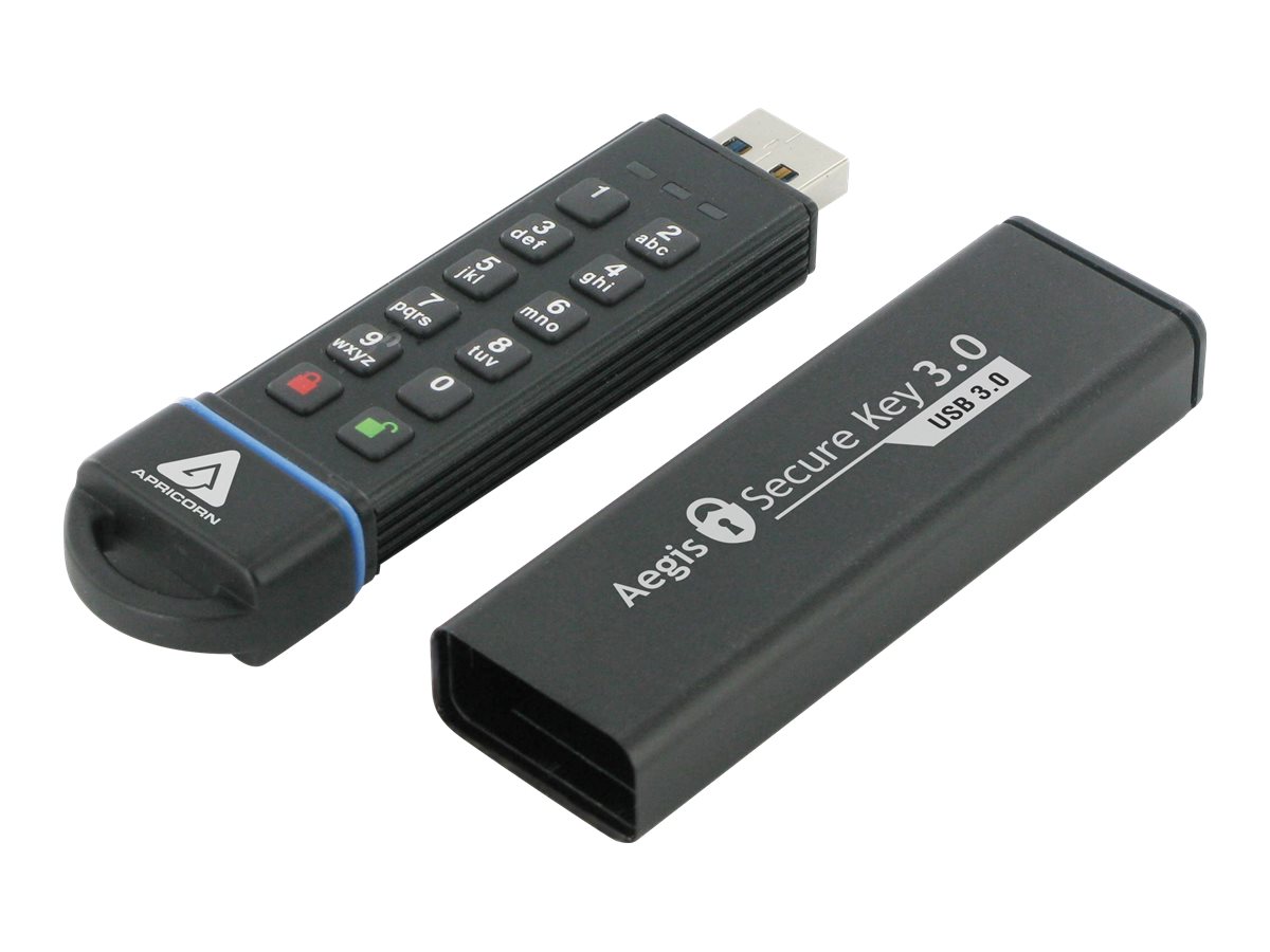 Apricorn Aegis Secure Key 3.0 - USB-Flash-Laufwerk - 30 GB