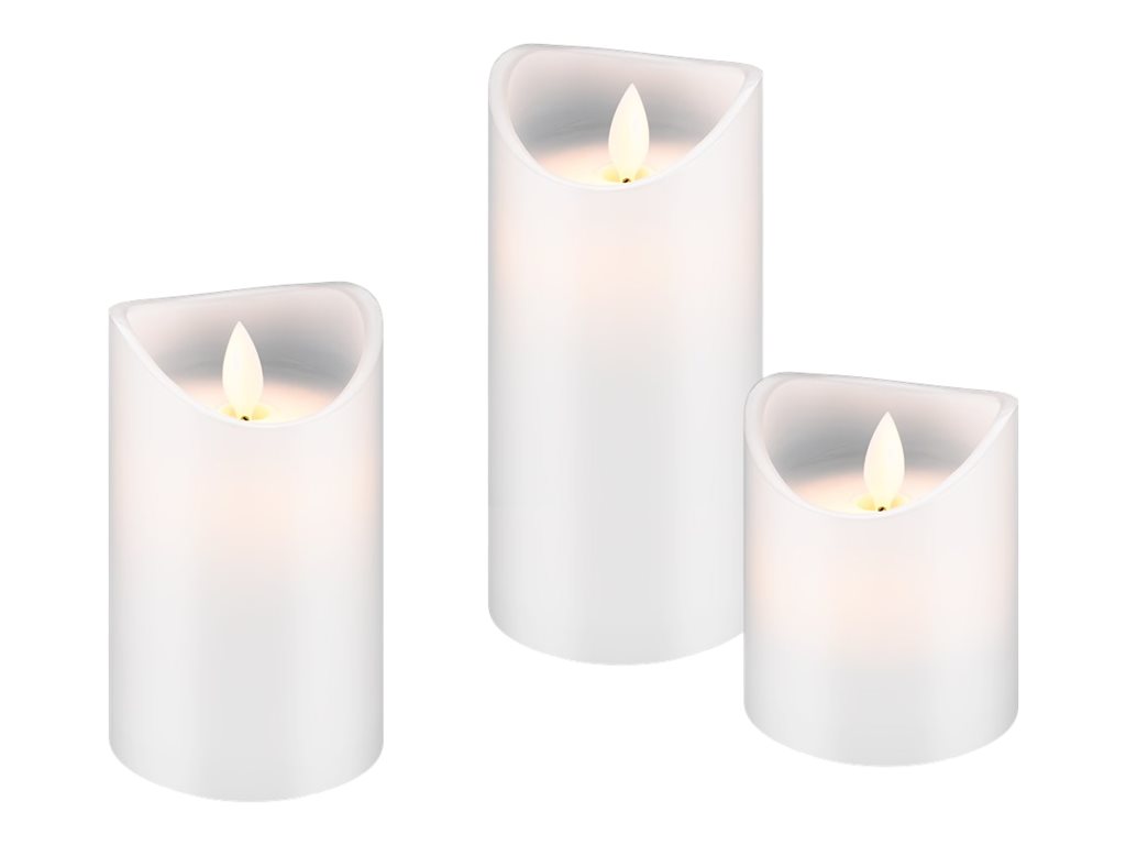 3 goobay LED-Kerzen weià 3 goobay LED-Kerzen weiÃ