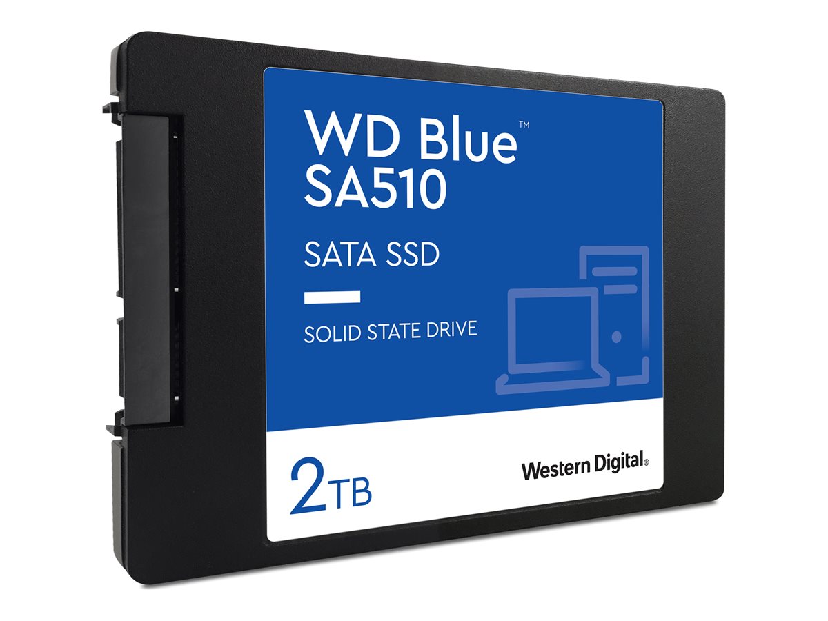 WD Blue SA510 SSD 2TB SATA III 6Gb/s cased 6,9cm 2,5Zoll 7mm internal single-packed WD Blue SA510 SSD 2TB SATA III 6Gb/s cased 6,9cm 2,5Zoll 7mm internal single-packed