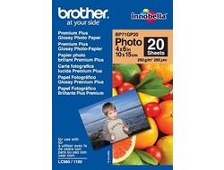 brother Fotopapier BP71GP20 DIN A6 glaenzend 260 g/qm 20 Blatt