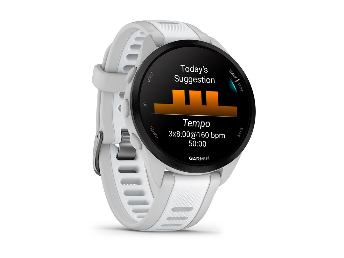 GARMIN Forerunner 165 Smartwatch dunstgrau/steinweiss