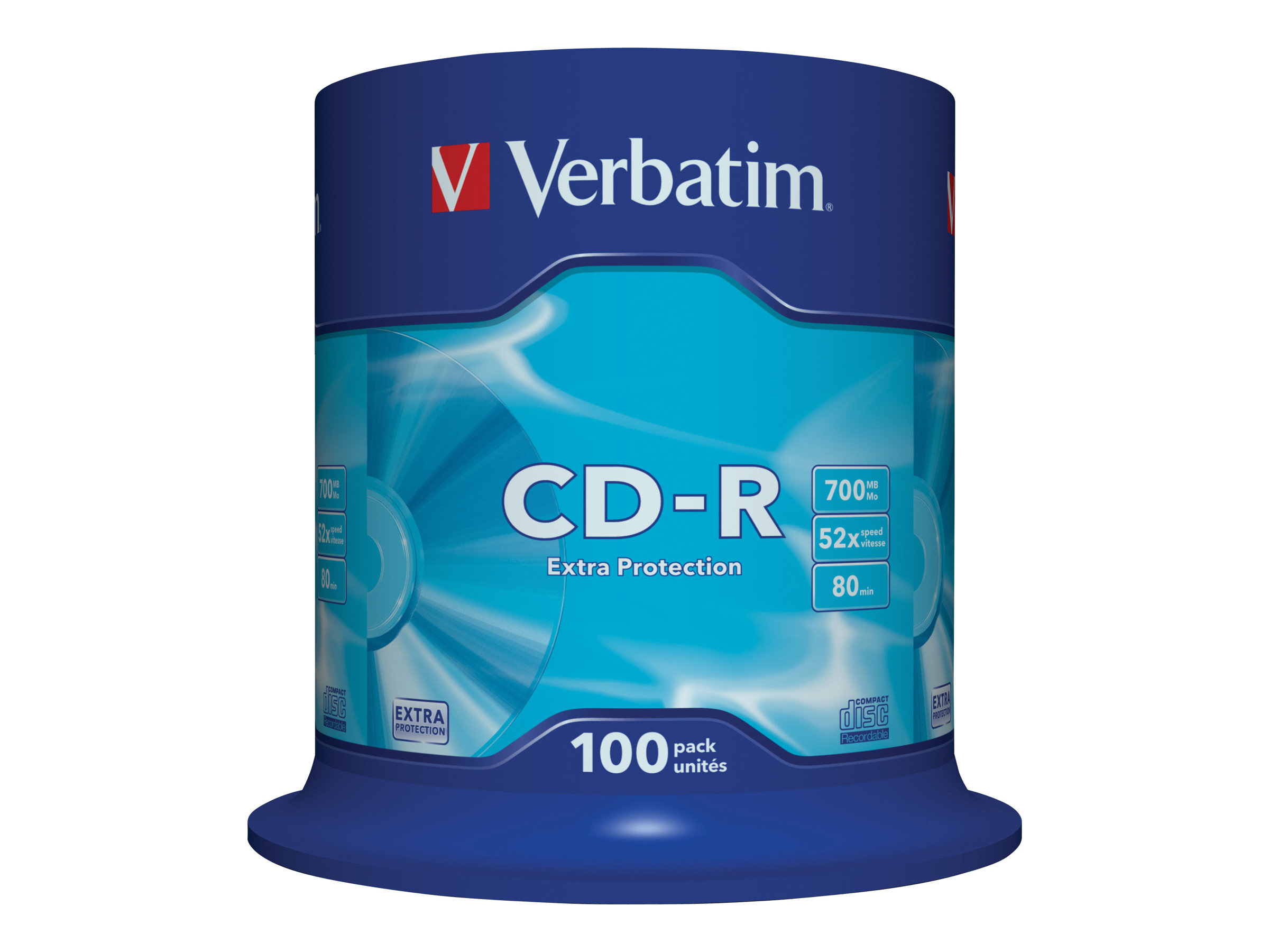 CD-R  Verbatim 700MB 100pcs Pack 52x Spindel retail