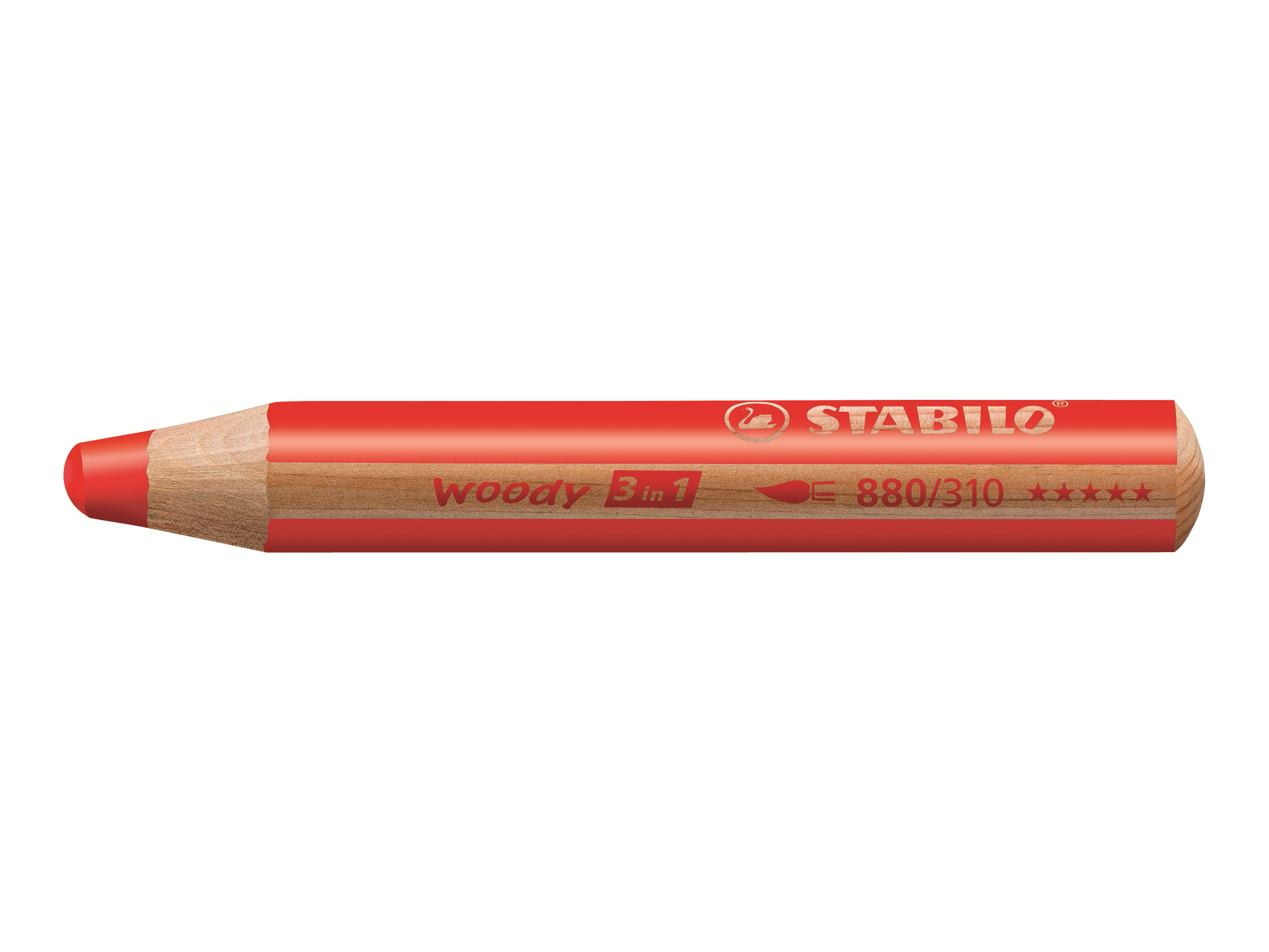 STABILO woody 3 in 1 Buntstift rot, 1 St. STABILO woody 3 in 1 Buntstift rot, 1 St.