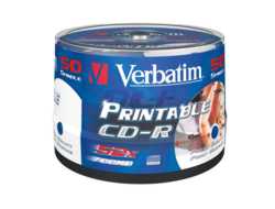 50 verbatim CD-R 700 MB bedruckbar