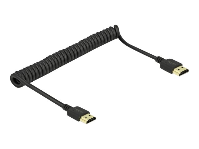 Delock HDMI Spiralkabel 4K 60 Hz