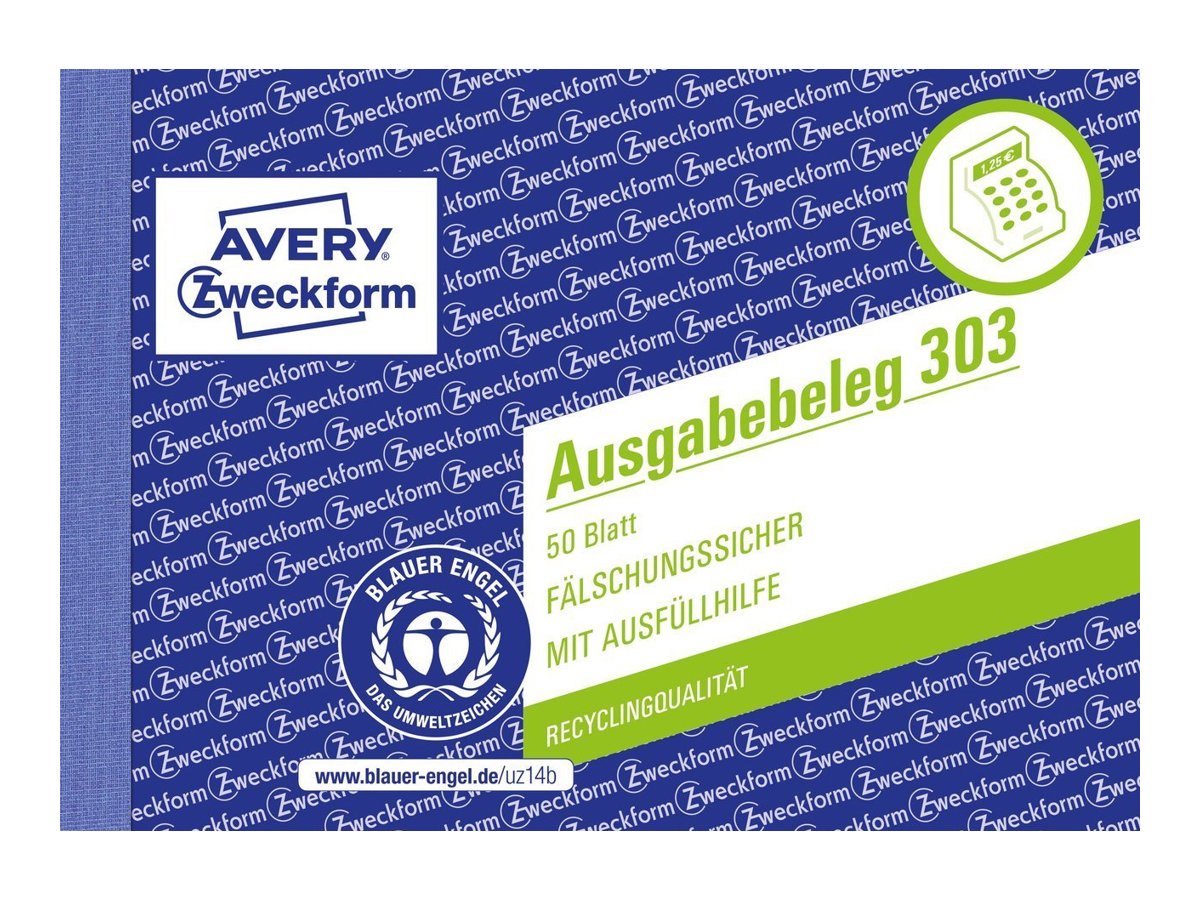 AVERY Zweckform Ausgabebeleg Formularbuch 303 AVERY Zweckform Ausgabebeleg Formularbuch 303