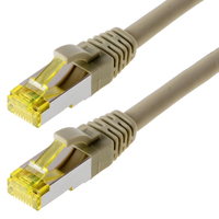 helos Patchkabel S/FTP Cat 6a grau 0,5m