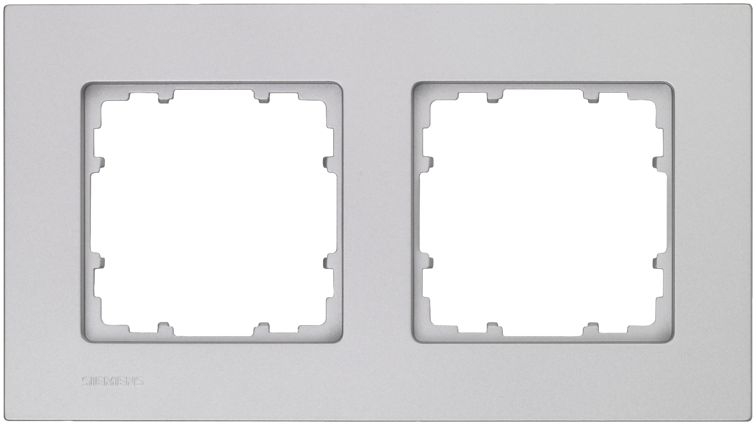 Siemens Rahmen 5TG1112-1 2fach alu-metallic 161x90mm Siemens Rahmen 5TG1112-1 2fach alu-metallic 161x90mm