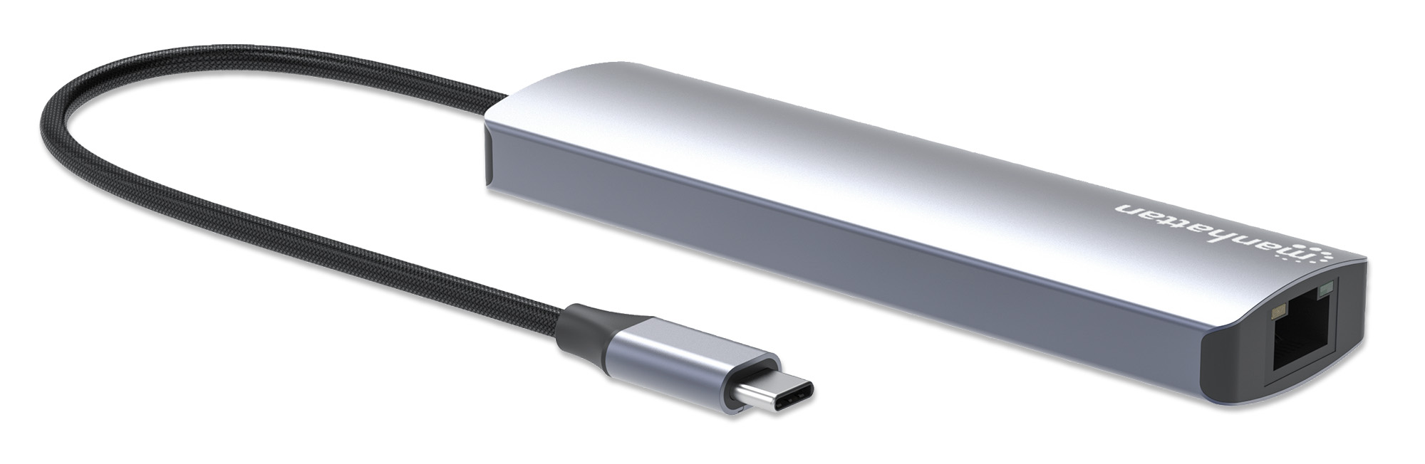 MANHATTAN USBC PD 7in1 Dockingstation USBC auf 1xHDMI 4K60Hz 2xUSBA 10 Gbits 1xUSBC PD 100 W 1xGbRJ45 SDMicroSDKartenleser