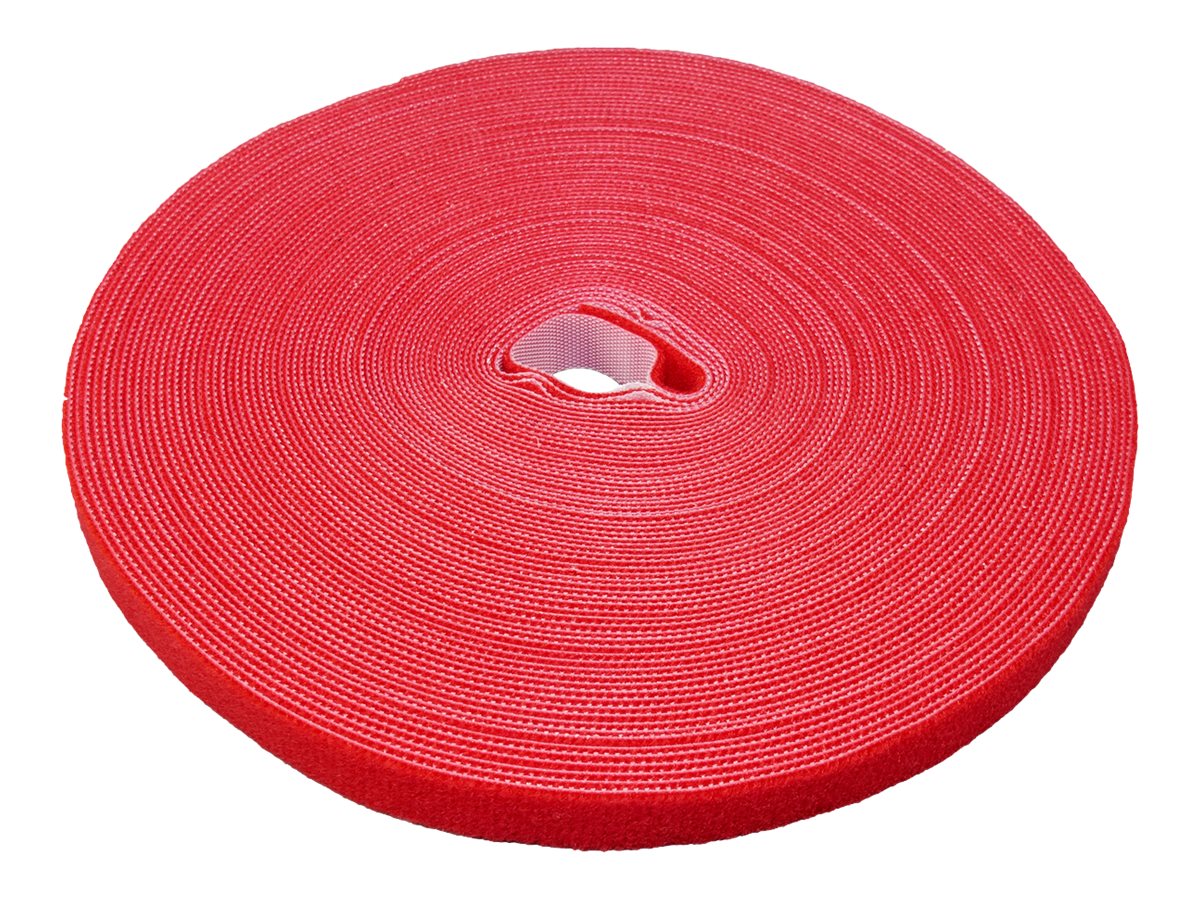 LABEL THE CABLE Klettband ROLL STRAP PRO rot 25,0 m x 1,6 cm, 1 St