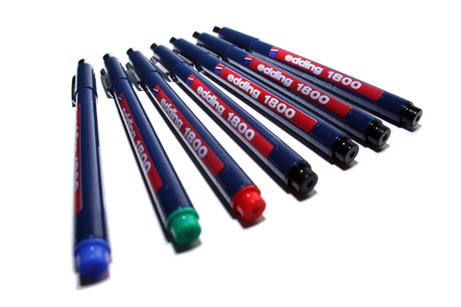 edding 1800 profipen Fineliner rot 0,25 mm, 1 St.