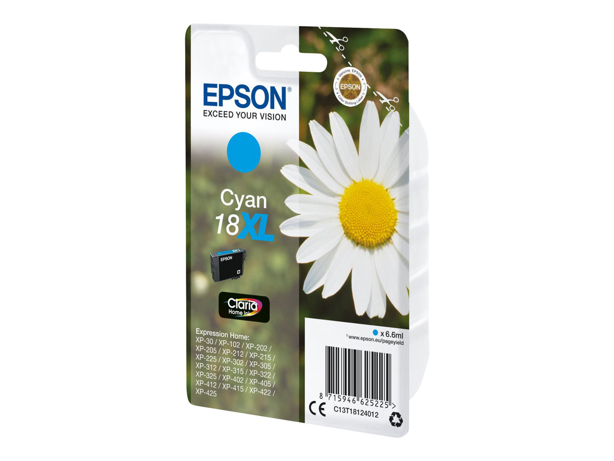 C13T18124012 EPSON XP Tinte cyan HC 450