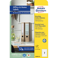 70 AVERY Zweckform Ordneretiketten LR4760-10 weiss 70 AVERY Zweckform Ordneretiketten LR4760-10 weiss
