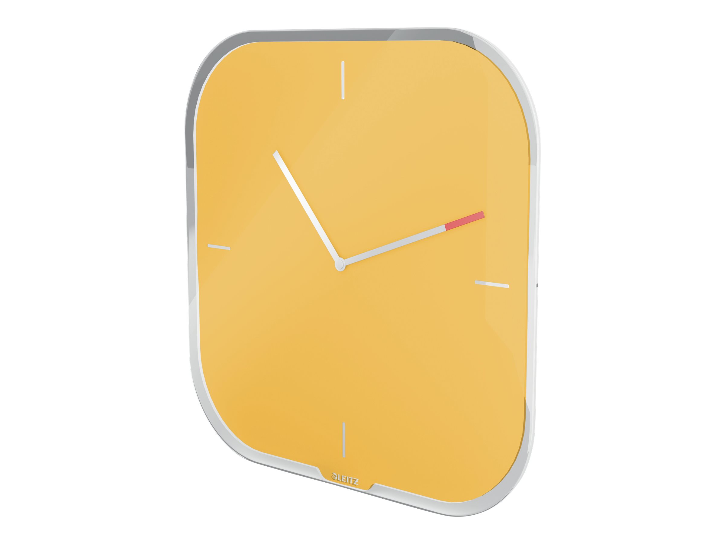 LEITZ Wanduhr Cosy gelb Sicherheitsglas 30,0 x 30,0 cm LEITZ Wanduhr Cosy gelb Sicherheitsglas 30,0 x 30,0 cm