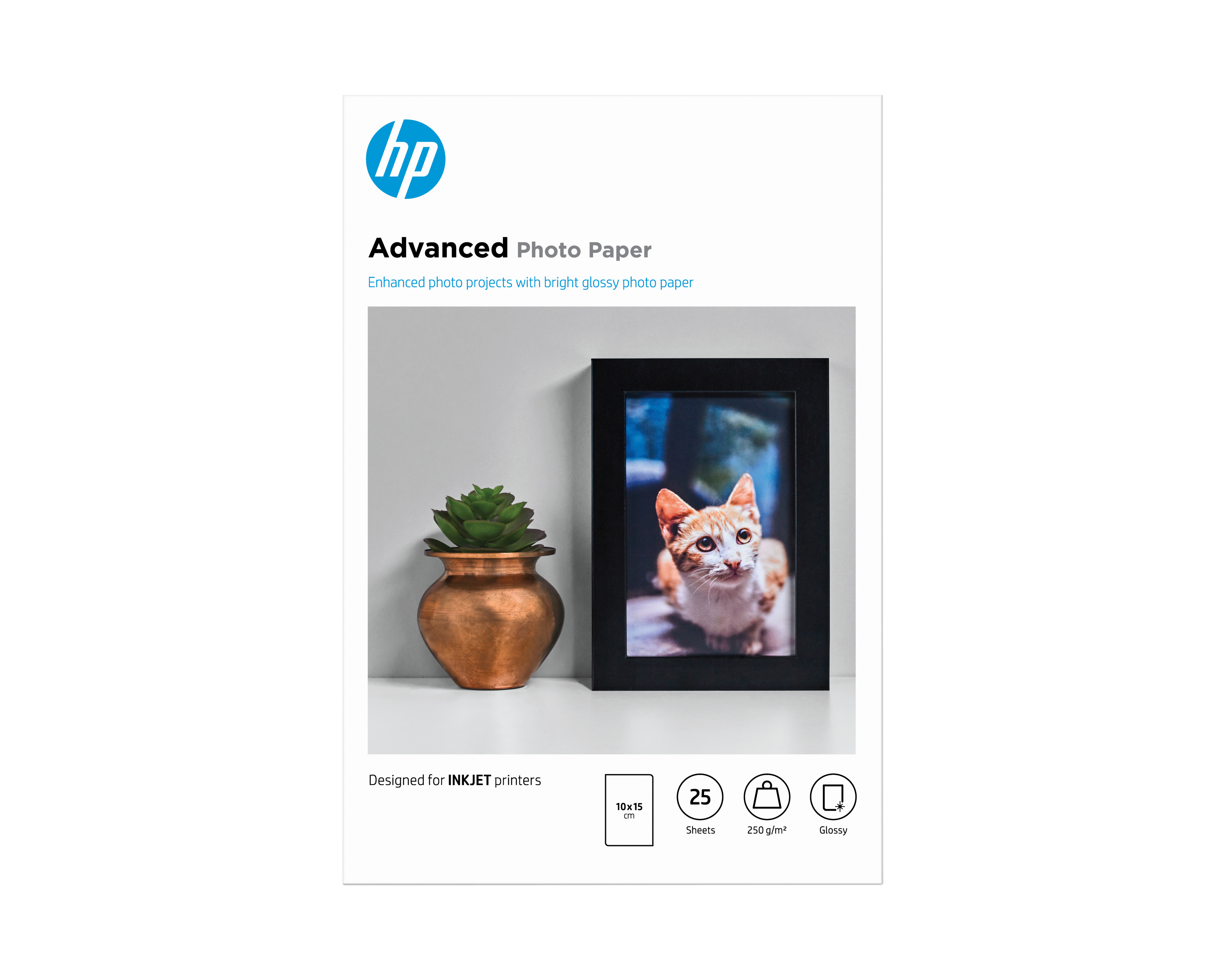 HP original Q8691A Advanced glossy photo paper Ink cartridge 250gm2 100x150mm 25 sheets 1pack borderless