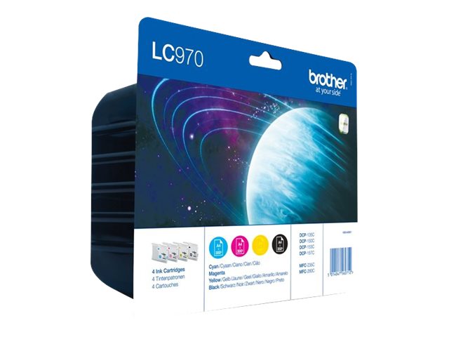 brother LC-970BK/C/M/Y schwarz, cyan, magenta, gelb Druckerpatrone, 4er-Set brother LC-970BK/C/M/Y schwarz, cyan, magenta, gelb Druckerpatrone, 4er-Set