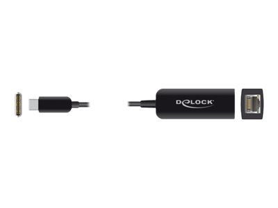 Delock Adapter USB Type-C Stecker zu 2,5 Gigabit LAN kompakt Delock Adapter USB Type-C Stecker zu 2,5 Gigabit LAN kompakt
