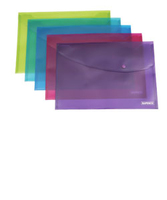 5 RAPESCO® Dokumententaschen DIN A5 farbsortiert genarbt 0,20 mm