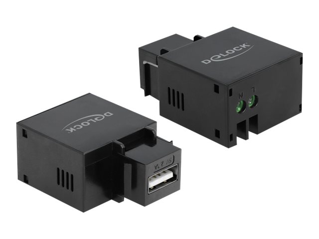 Delock Keystone Modul mit USB Typ-A Ladebuchse 2,1 A schwarz Delock Keystone Modul mit USB Typ-A Ladebuchse 2,1 A schwarz