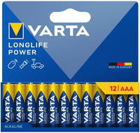 12 VARTA Batterien LONGLIFE Power Micro AAA 1,5 V