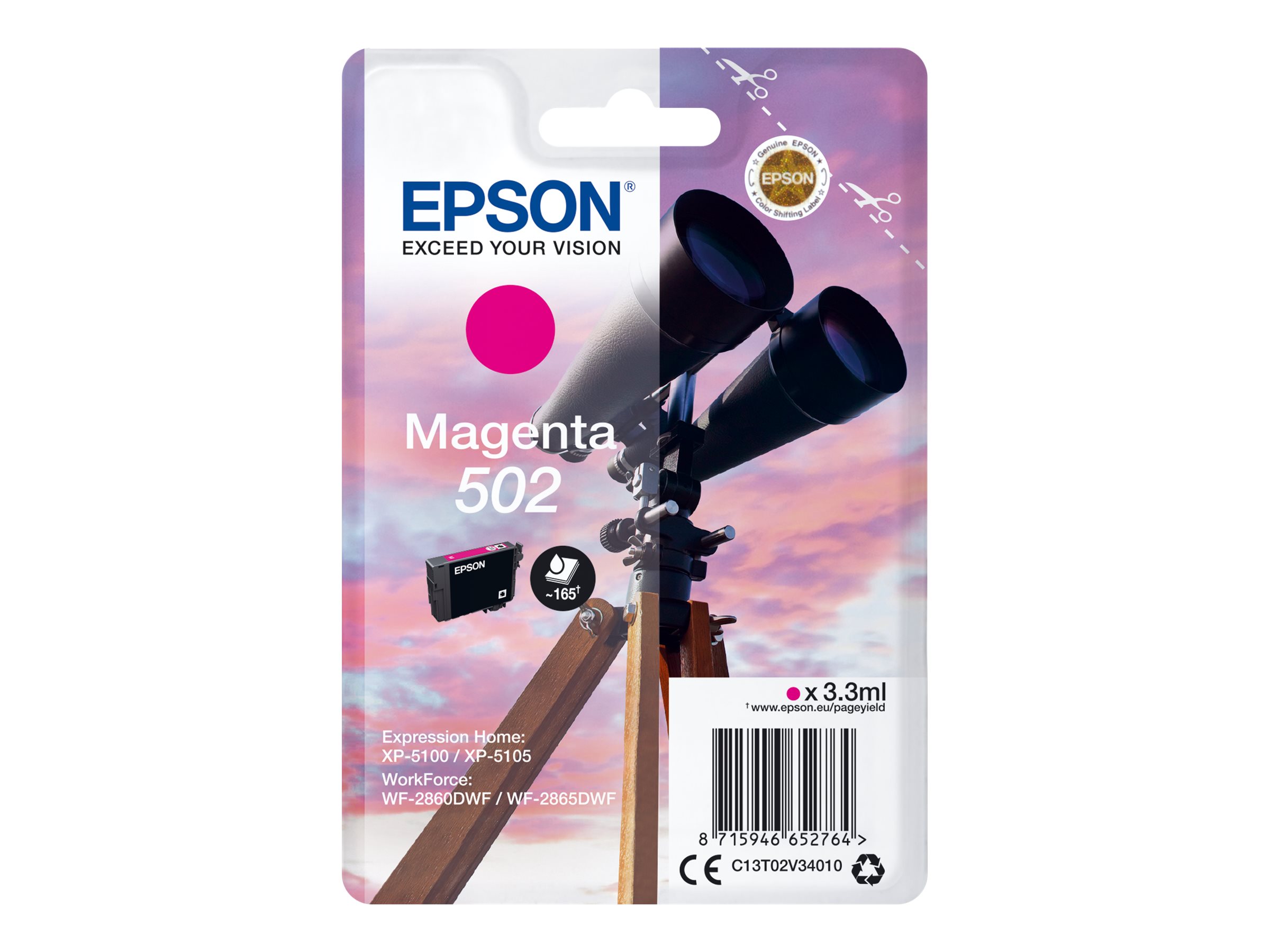 C13T02V34010 EPSON XP Tinte magenta ST C13T02V34010 EPSON XP Tinte magenta ST