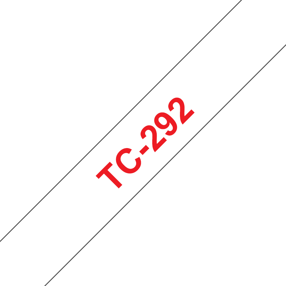Brother TC292 Schriftband 9mm Weiß-Rot