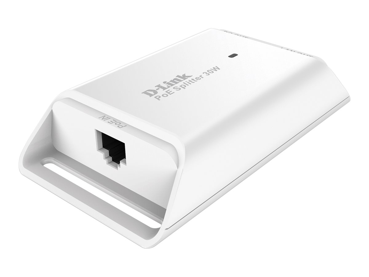 D-LINK DPE-301GS 1-Port Gigabit PoE+ Splitter 30W 1x 10/100/1000BASE-T RJ-45 PoE Port 1x 10/100/1000BASE-T RJ-45 Ethernet Port
