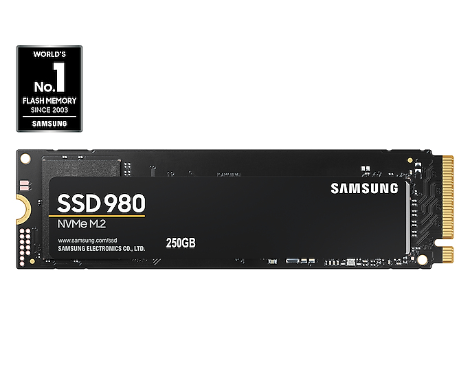 Samsung 980 NVMe SSD, PCIe 3.0 M.2 Typ 2280 - 250 GB