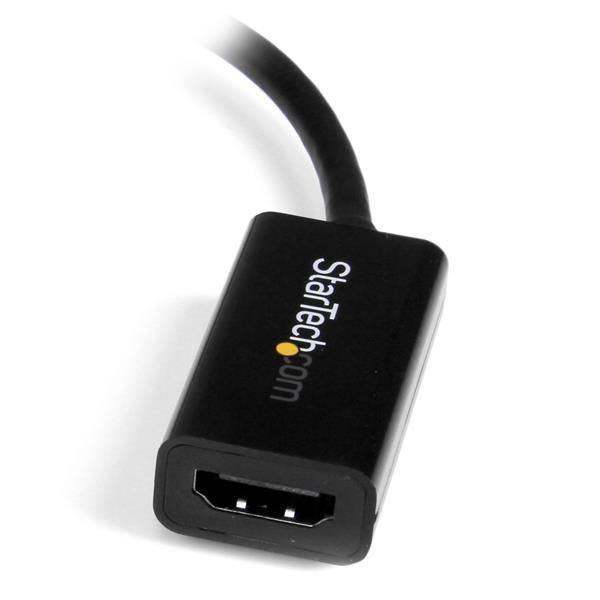 STARTECHCOM Mini DisplayPort to HDMI Video Converter mDP 12 to HDMI Active Adapter for UltraBook Laptop 4K 30Hz Bla