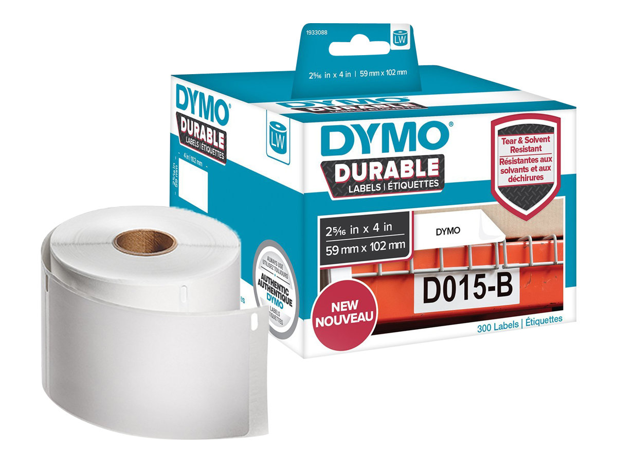DYMO Etikettenrolle für Etikettendrucker 1933088 weiß, 59,0 x 102,0 mm, 1 x 300 Etiketten