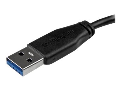 StarTech.com 50cm schlankes SuperSpeed USB 3.0 A auf Micro B Kabel - St/St - USB 3.0 Anschlusskabel - Schwarz - USB-Kabel - 50 cm