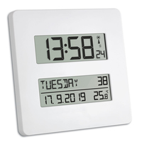 TFA® digitale Funkwanduhr TIMELINE weiss Kunststoff 19,5 x 19,5 cm TFA® digitale Funkwanduhr TIMELINE weiss Kunststoff 19,5 x 19,5 cm