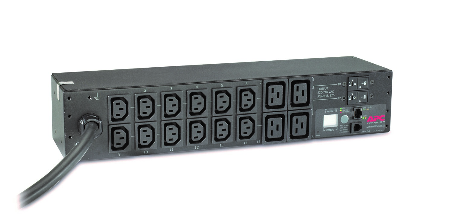 APC Rack PDU Metered 2U 32A 230V (12)C13S & (4)C19 Cord Length (3.7 meter) IEC309