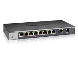 Netgear GS110MX - Switch - unmanaged - 8 x 1000Base-T + 2 x 100/1000/2,5 G/5 G/10 G (Uplink)