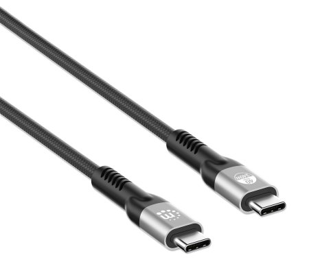 MANHATTAN USB4 Thunderbolt 4 Typ C 40 Gbits 8K Video und 240 W EPR Ladekabel PD 31 1 m USB4 Gen 3x2 4K60Hz DualDisplay
