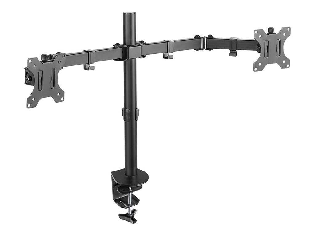 NEOMOUNTS Monitor Dual-Desk Mount Tischhalterung 25,4-81,3cm 10-32Zoll Durchfuehrung/Klemme Volle Bewegung fuer zwei Bildsc