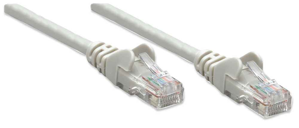 INTELLINET Netzwerkkabel Cat5e UUTP 2,0m Grau RJ45 Stecker RJ45 Stecker Snagless Vergoldete Kontakte Polybeutel