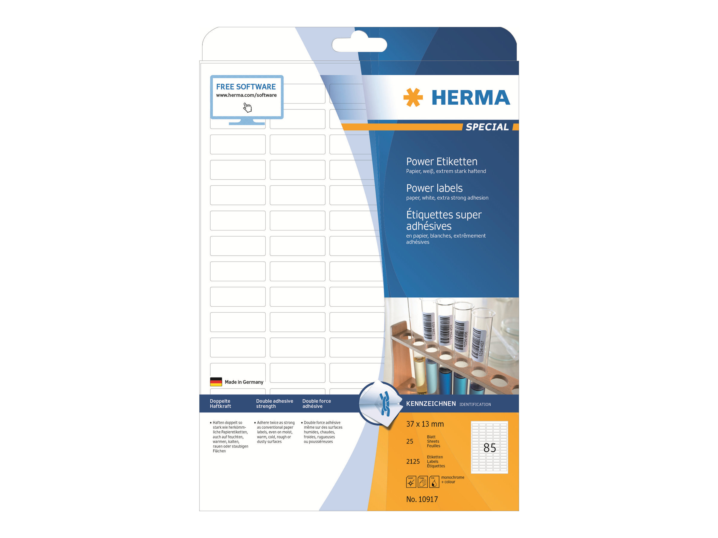 2.125 HERMA Power-Etiketten 10917 weiss 37,0 x 13,0 mm 2.125 HERMA Power-Etiketten 10917 weiss 37,0 x 13,0 mm