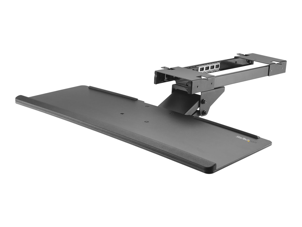 STARTECH.COM Under Desk Keyboard Tray - 26.4in Wide - Adjustable - Computer Keyboard Stand - Keyboard Shelf - Ergonomic Keyboard Tra STARTECH.COM Under Desk Keyboard Tray - 26.4in Wide - Adjustable - Computer Keyboard Stand - Keyboard Shelf - Ergonomic Keyboard Tra