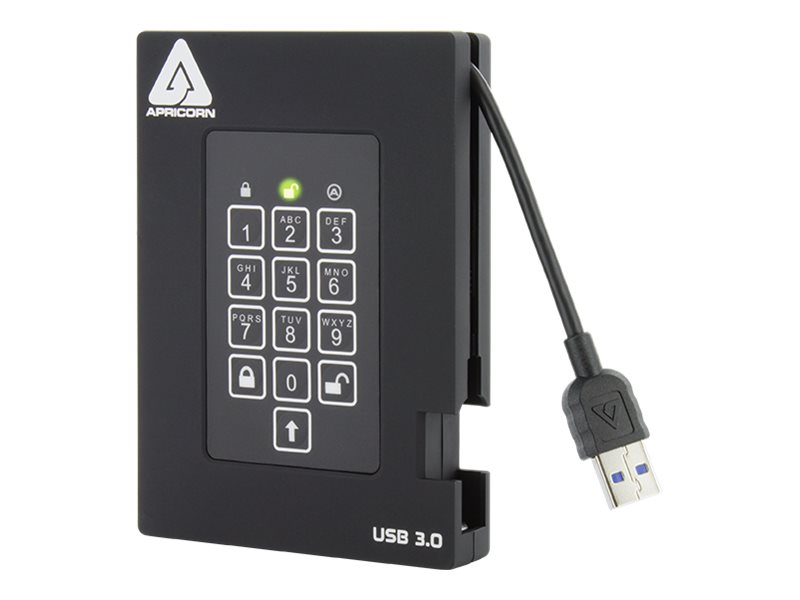 Apricorn Aegis Padlock Fortress A25-3PL256-2000F - Festplatte - 2 TB - USB 3.0