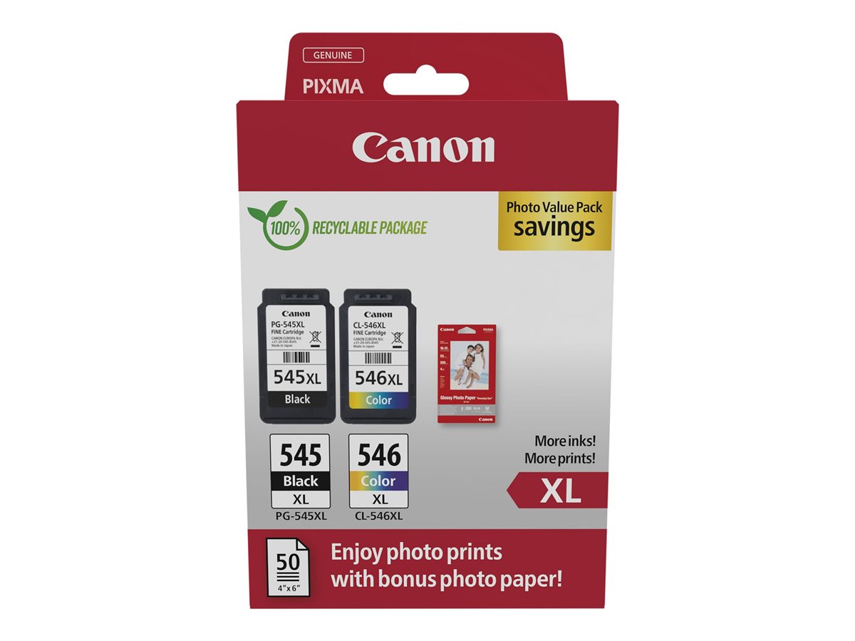 CANON PG545XLCL546XLPHOTO Ink Cartridge VALUE BLSEC