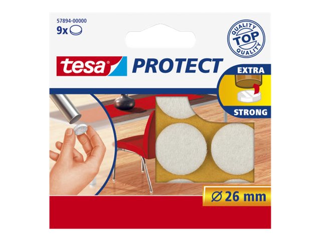 tesa Protect® Filzgleiter Kunststoff à 2,6 cm, 9 St. tesa Protect® Filzgleiter Kunststoff à 2,6 cm, 9 St.