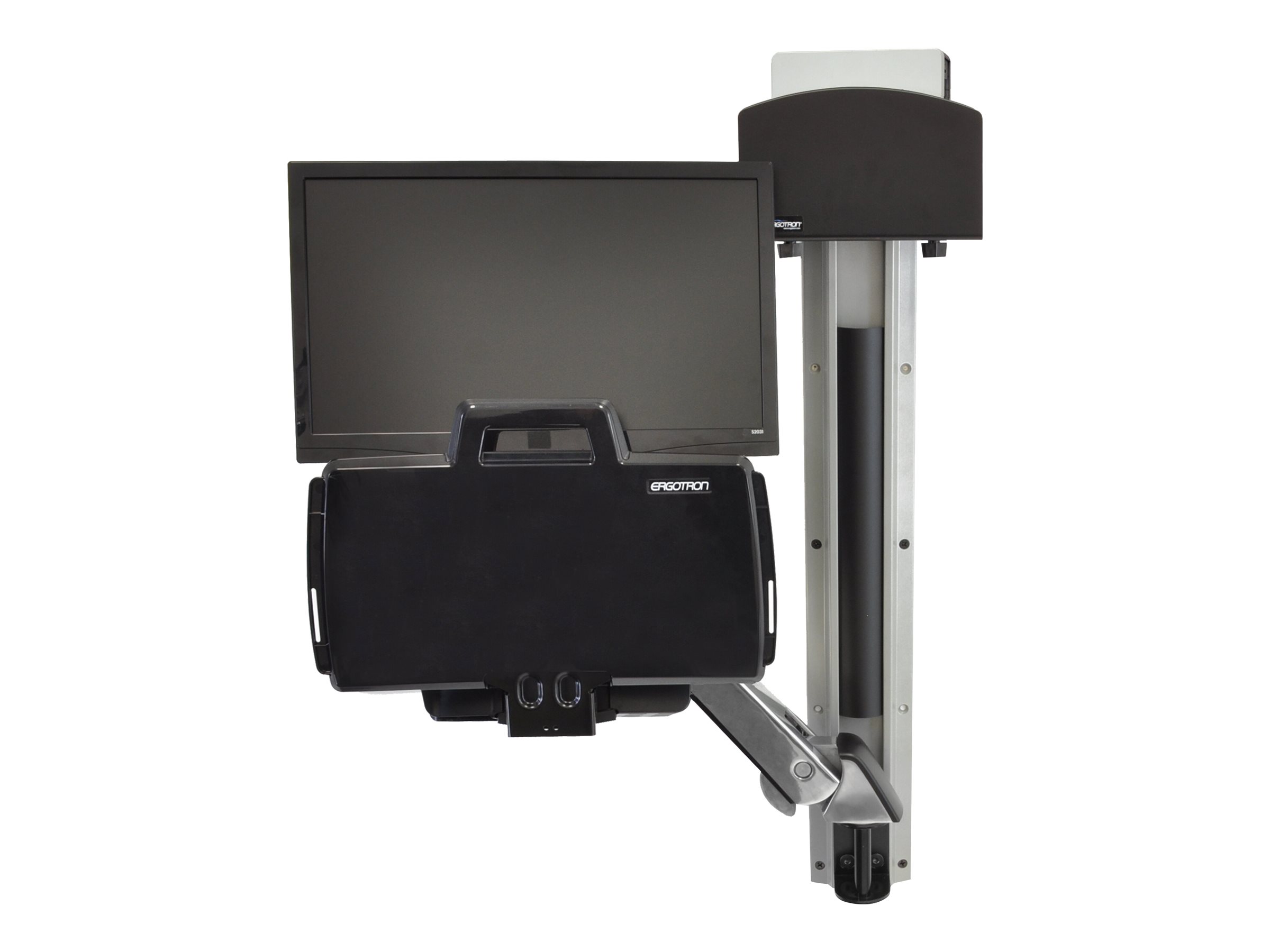 ERGOTRON StyleView Sit-Stand Combo System mit Ablageflaeche Wandmontage LCD bis 61cm 24Zoll bis 13,2kg.mit CPU Halter klein ERGOTRON StyleView Sit-Stand Combo System mit Ablageflaeche Wandmontage LCD bis 61cm 24Zoll bis 13,2kg.mit CPU Halter klein