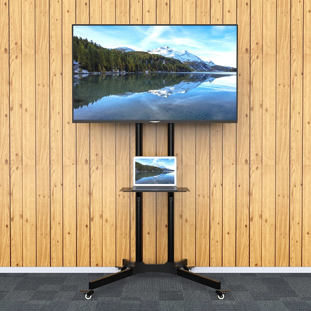 TECHLY TV Wagen fuer Displays Bildschirme LCD LED von 76 bis 165cm 3065Zoll fuer Ihre Ausstattung bis 60KG VESA max 600X400