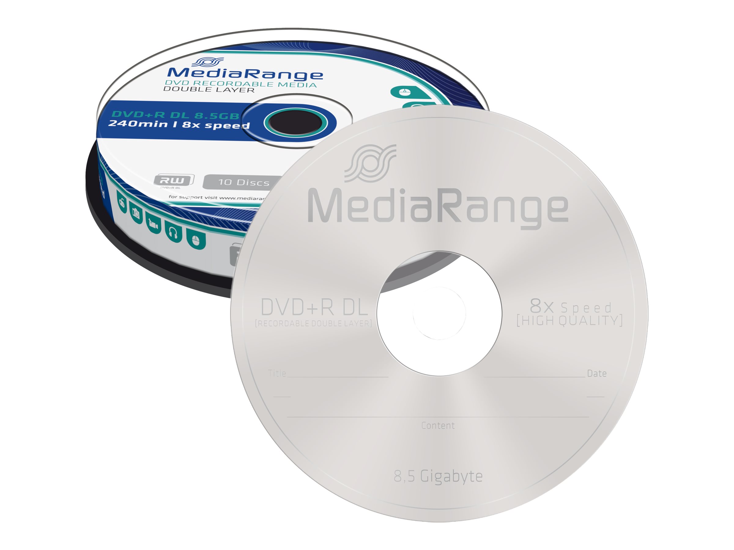 MEDIARANGE DVD+R DL 8.5GB 8x(10) CB WORM MEDIARANGE DVD+R DL 8.5GB 8x(10) CB WORM