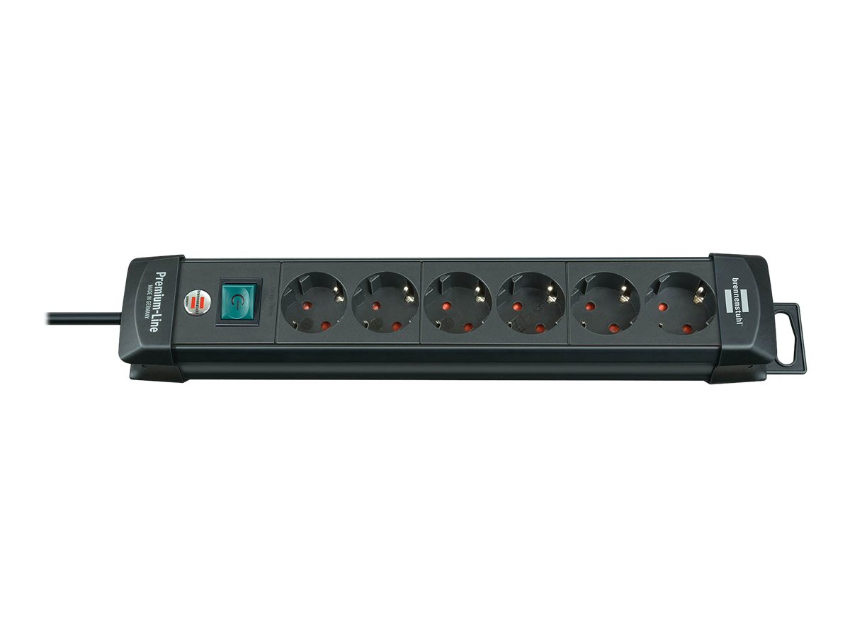 brennenstuhl Premium-Line 6-fach Steckdosenleiste mit Schalter 3,0 m schwarz brennenstuhl Premium-Line 6-fach Steckdosenleiste mit Schalter 3,0 m schwarz