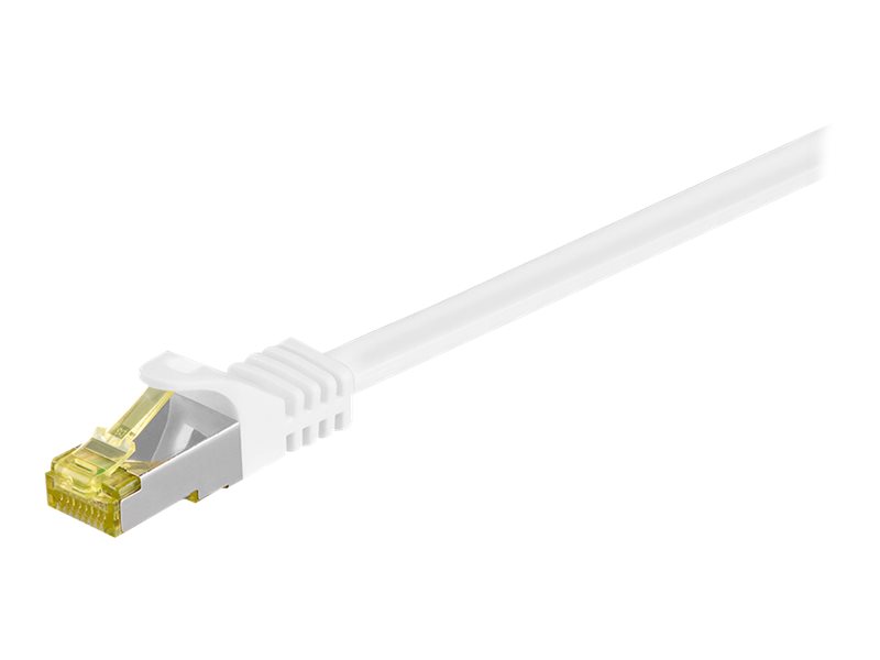 goobay RJ45 Netzwerkkabel 0,25 m weiss bis zu 10,00 GbitSek bis zu 500 MHz, 1 St